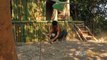 Build incredible Mini Swimming Pool for Bamboo Mud Villa House in Deep Jungle