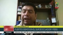 Reportan fuerte sismo de 7.5 en Perú y se siente en Ecuador