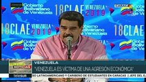 Nicolás Maduro denuncia ante estudiantes agresión económica de EE.UU.