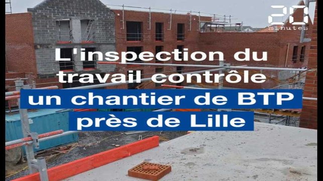 Lille: On a assisté à un contrôle des risques de chute sur un chantier