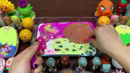 Special Series #PLANT Vs #ZOMBIES || Mixing Random Things Into Fluffy Slime ||