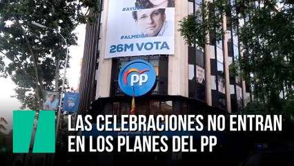 No hay balcón esta noche en la sede del PP en Génova