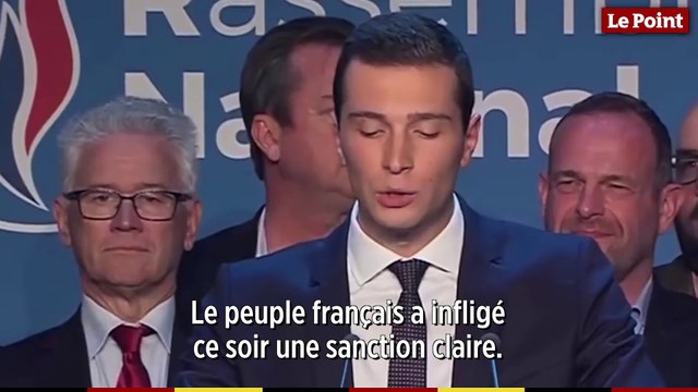 Jordan Bardella : « le peuple français a infligé ce soir une sanction claire »