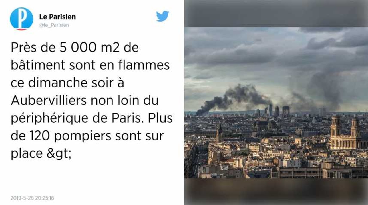 Aubervilliers. Spectaculaire incendie dans des entrepôts aux portes de Paris