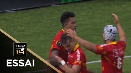 TOP 14 - Essai Masalosalo TUTAIA (USAP) - Toulouse - Perpignan - J26 - Saison 2018/2019