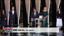 S. Korean film director Bong Joon-ho's 'Parasite' grabs Palme d'Or at Cannes