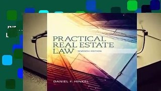 [NEW RELEASES]  Practical Real Estate Law