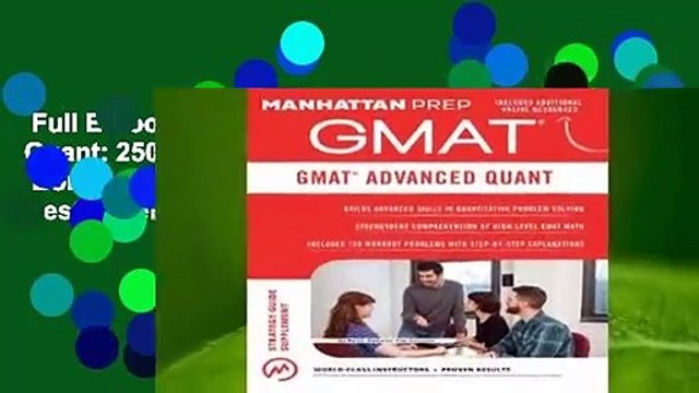Full E-book GMAT Advanced Quant: 250+ Practice Problems Bonus Online Resources Best Sellers