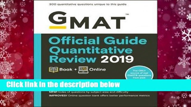 About For Books GMAT Official Guide Quantitative Review 2019: Book + Online For Kindle