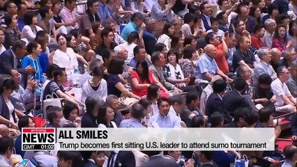 Trump, Abe show off friendship through golf and sumo