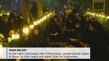 Muslims in Iran attend overnight prayers at cemetery during Ramadan