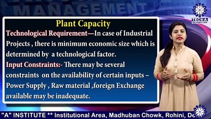 Plant Capacity | Ms. Kirti Miglani | BBA | TIAS | TECNIA  TV