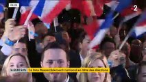 Européennes - La soirée de joie et de liesse du Rassemblement National qui fête sa victoire avec Marine Le Pen et Jordan Bardella