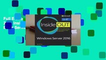 Full E-book Windows Server 2016 Inside Out (Includes Current Book Service)  For Kindle