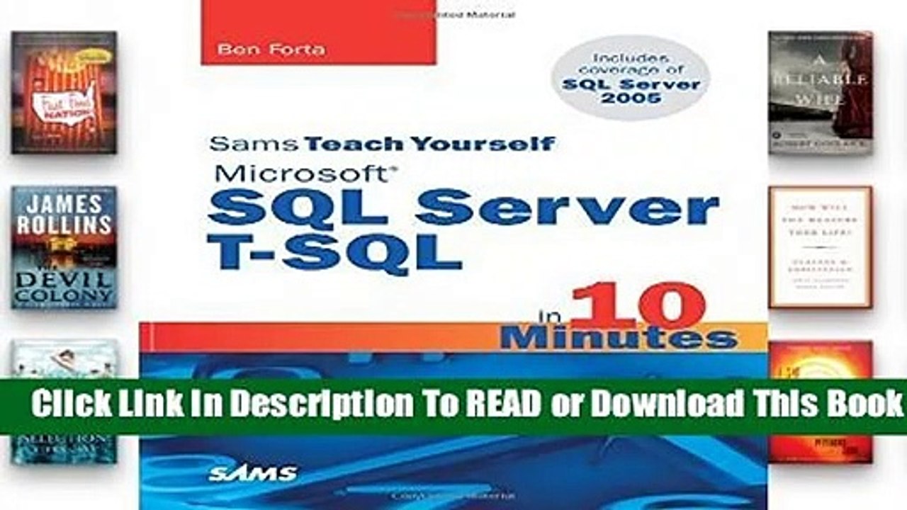 Sams Teach Yourself Microsoft SQL Server T-SQL in 10 Minutes (Sams Teach Yourself...in 10