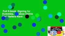 Full E-book  Signing for Dummies, + Videos Online  Best Sellers Rank : #3