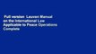 Full version  Leuven Manual on the International Law Applicable to Peace Operations Complete