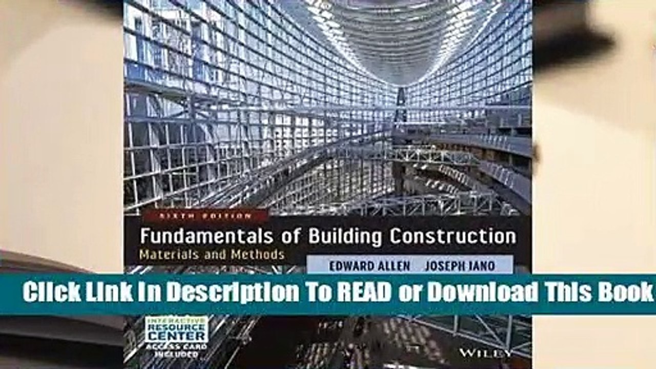 [Read] Fundamentals of Building Construction: Materials and Methods  For Free
