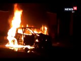 कार बनी आग का गोला, चार युवक और एक बच्चे ने कूदकर बचाई जान-Fire in moving car in haryana, four youths and a child jump and get saved