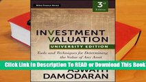 Full E-book Investment Valuation: Tools and Techniques for Determining the Value of Any Asset,