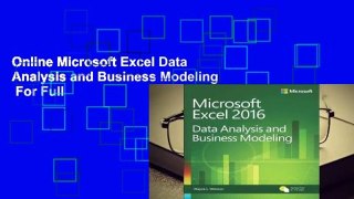 Online Microsoft Excel Data Analysis and Business Modeling  For Full