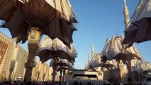 Amazing veiw of the shading umbrellas at Masjid Al Nabavi