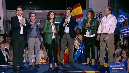 Ayuso celebra los resultados conseguidos con "trabajo y con tesón"