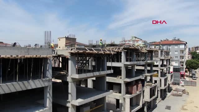 KARTAL'DA ÇÖKEN BİNANIN BULUNDUĞU ALANDA SON DURUM HAVADAN GÖRÜNTÜLENDİ