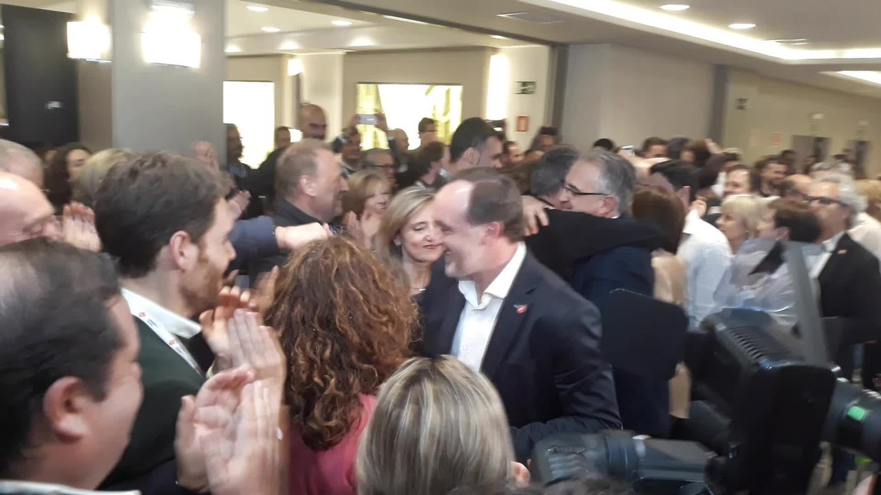 Javier Esparza (Navarra Suma) celebra los resultados de las elecciones del 26M
