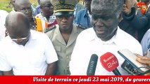 Visite de terrain ce jeudi 23 mai 2019, du gouverneur du district d'Abidjan Beugré Mambé, dans le cadre du désenclavement des villages Atchan et Ebrié.