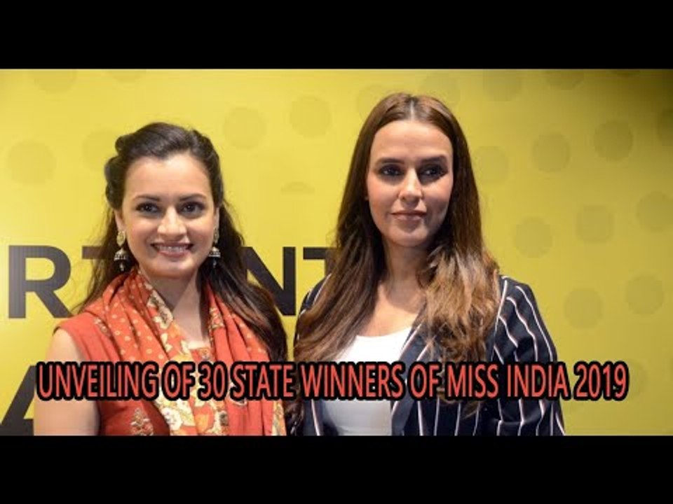 Neha Dhupia And Dia Mirza unveil the 30 States Winner of Miss India 2019