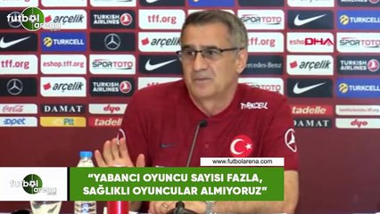 Şenol Güneş: "Yabancı oyuncu sayısı fazla, sağlıklı oyuncular almıyoruz"