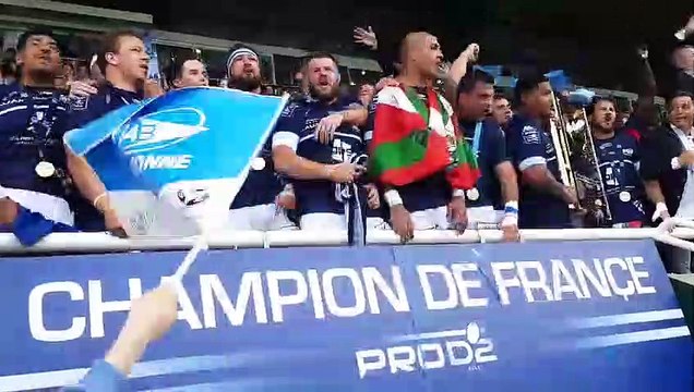 Les Bayonnais champions 2019 entonnent le Vino Griego