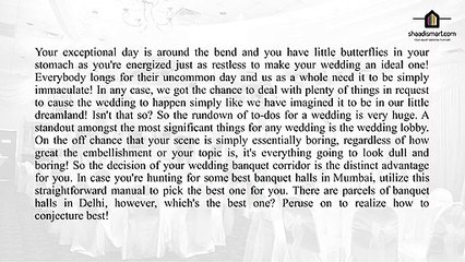 The most effective method to CHOOSE WEDDING BANQUET HALL