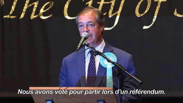 Européennes: large victoire du Parti du Brexit au Royaume-Uni