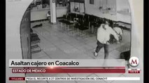 Hombres armados asaltan cajero en Coacalco