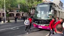 Deportivo-Mallorca: Llegada del Mallorca a Riazor
