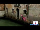 Nueva obra de Banksy en Venecia sube el valor del inmueble | Noticias con Yuriria Sierra