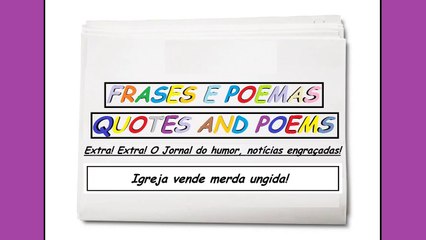 Notícias engraçadas: Igreja vende merda ungida! [Frases e Poemas]