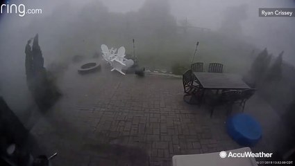 Wind, rain, hail, and everything but the kitchen sink hits this patio