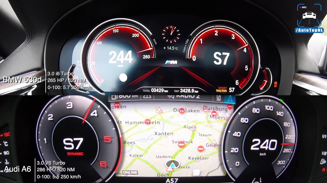 AUDI A6 2019 vs BMW 5 Series 2019 | 50 TDI vs 530d | 0-250km/h ...