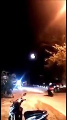 UNIDENTIFIED STRANGE OBJECT NEXT TO THE MOON APPEARS IN ACEH, INDONESIA