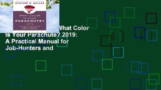[BEST SELLING]  What Color Is Your Parachute? 2019: A Practical Manual for Job-Hunters and