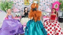 Queen Elsa Anna Barbie Tea Party New Sofa setバービー お茶会Barbie Festa do Chá,búp bê barbie tiệc trà | Karla D.
