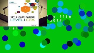 Full E-book Wiley 11th Hour Guide for 2018 Level I Cfa Exam  For Trial