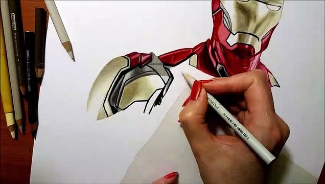 Drawing Iron Man Avengers: Endgame Suit