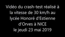 Crash-test au lycée Honoré d'Estienne d'Orves à NICE