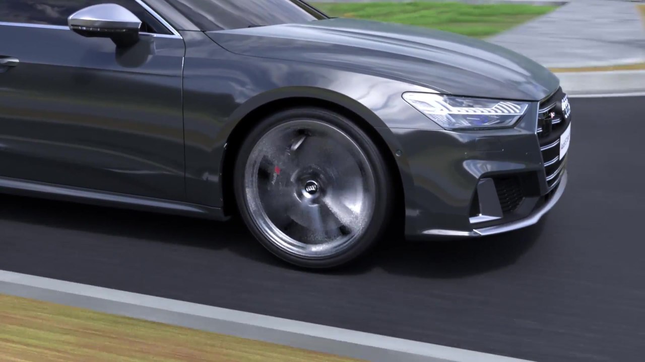 Audi S7 Sportback TDI Fahrwerk Animation