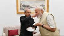 PM Modi की जीत की खुशी में Pranab Mukherjee ने मोदी को क्या खिलाया | वनइंडिया हिंदी