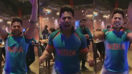Varun Dhawan cheers for team India, Watch Video : World Cup 2019 | FilmiBeat